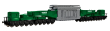 kibri 16500 Schienentiefladewagen MAN Uaai 687.9 mit Transformator Spedition KÜBLER Spur H0