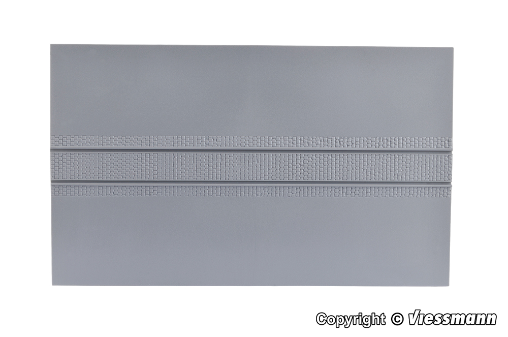 kibri 34125 Dekoplatte Straßenplatte mit Gleiskörper 20 x 12cm Spur H0