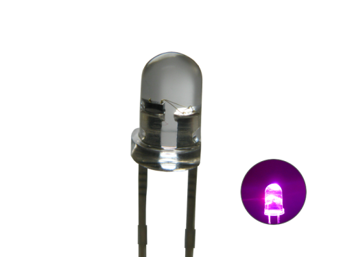 Flacker LED mit Steuerung flackernd 3mm klar pink