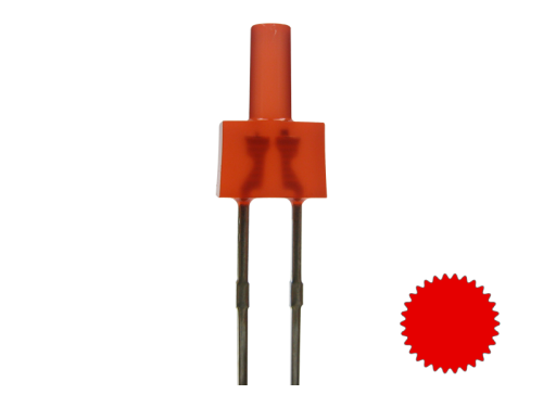 Tower LED lang 2mm rot diffus blinkend 1,8Hz