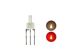 DUO Bi-Color LED 2mm lang diffus 3pin Anode warmweiß / rot