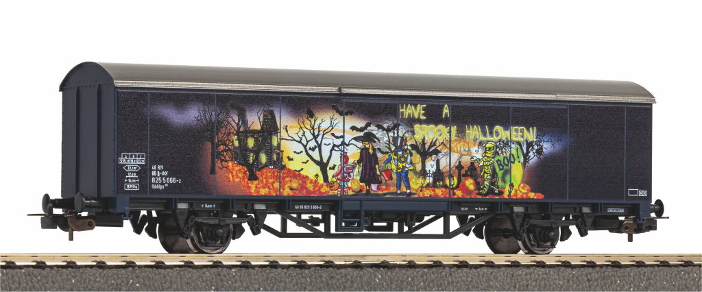 PIKO 27704 Gedeckter Güterwagen Halloween Spur H0