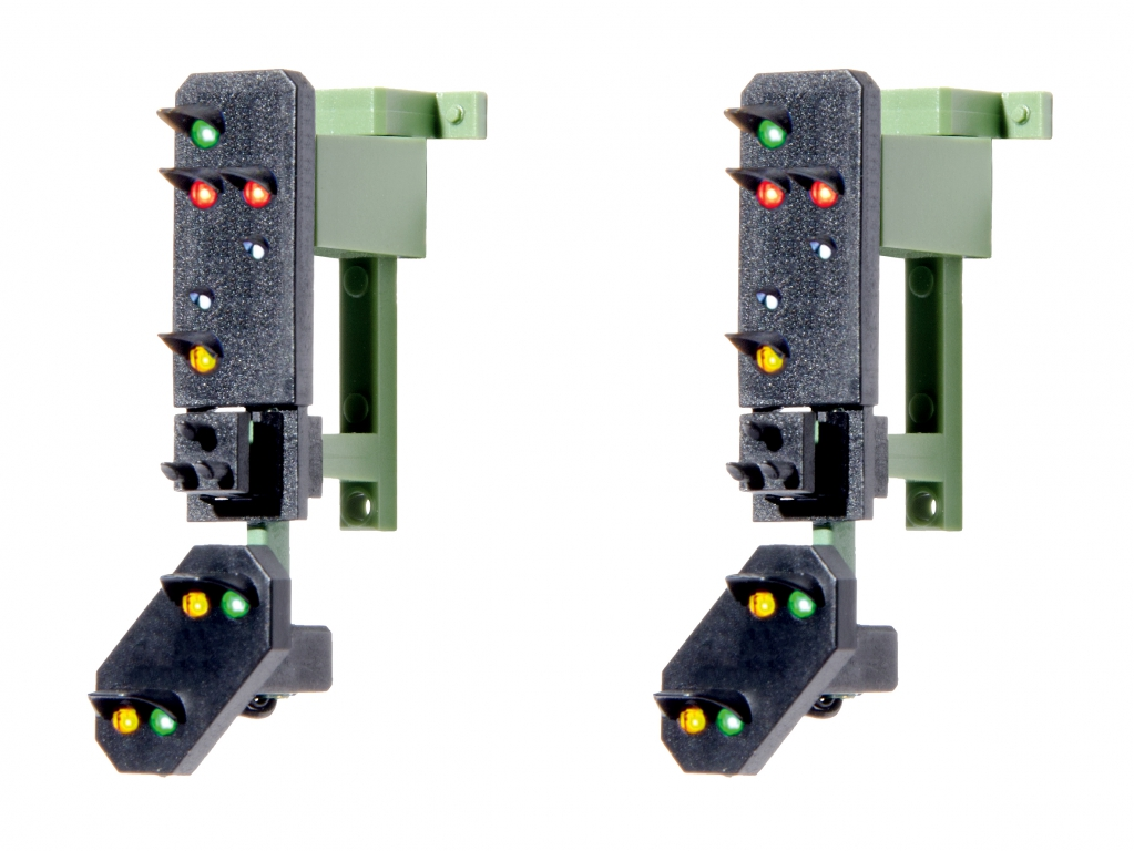 Viessmann 4751 Ausfahrsignalköpfe mit Vorsignal und Multiplex Technologie 2 Stück Spur H0