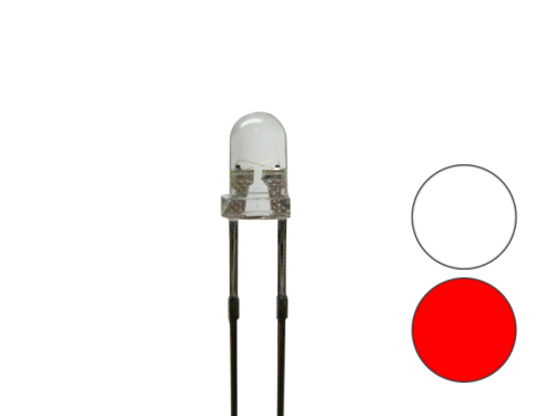 DUO Bi-Color Bipolar LED 3mm 2pin klar kaltweiß / rot