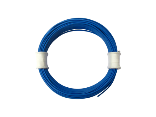 10 Meter Ring Miniaturkabel Litze flexibel LIVY 0,04mm² blau