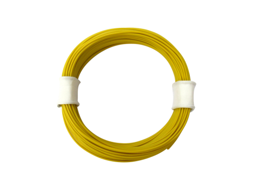 10 Meter Ring Miniaturkabel Litze flexibel LIVY 0,04mm² gelb