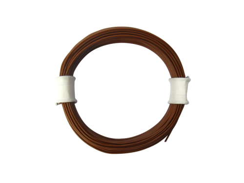 10 Meter Ring Miniaturkabel Litze flexibel LIVY 0,04mm² braun