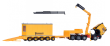 kibri 13578 MB SK Zugmaschine 4 achsig mit Auflieger und WIESBAUER Container Spur H0