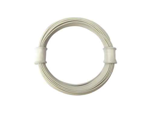 10 Meter Ring Miniaturkabel Litze flexibel LIVY 0,04mm² weiß