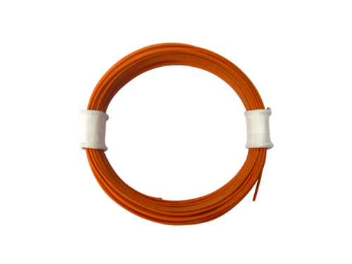 10 Meter Ring Miniaturkabel Litze flexibel LIVY 0,04mm² orange