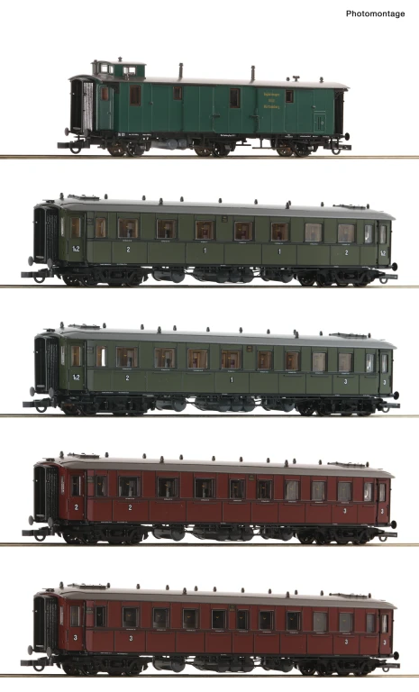 ROCO 6200076 5-teiliges Set Schnellzug K.W.St.E. Spur H0