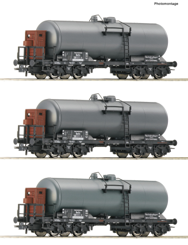 ROCO 6600062 3-tlg. Set: Kesselwagen Spur H0