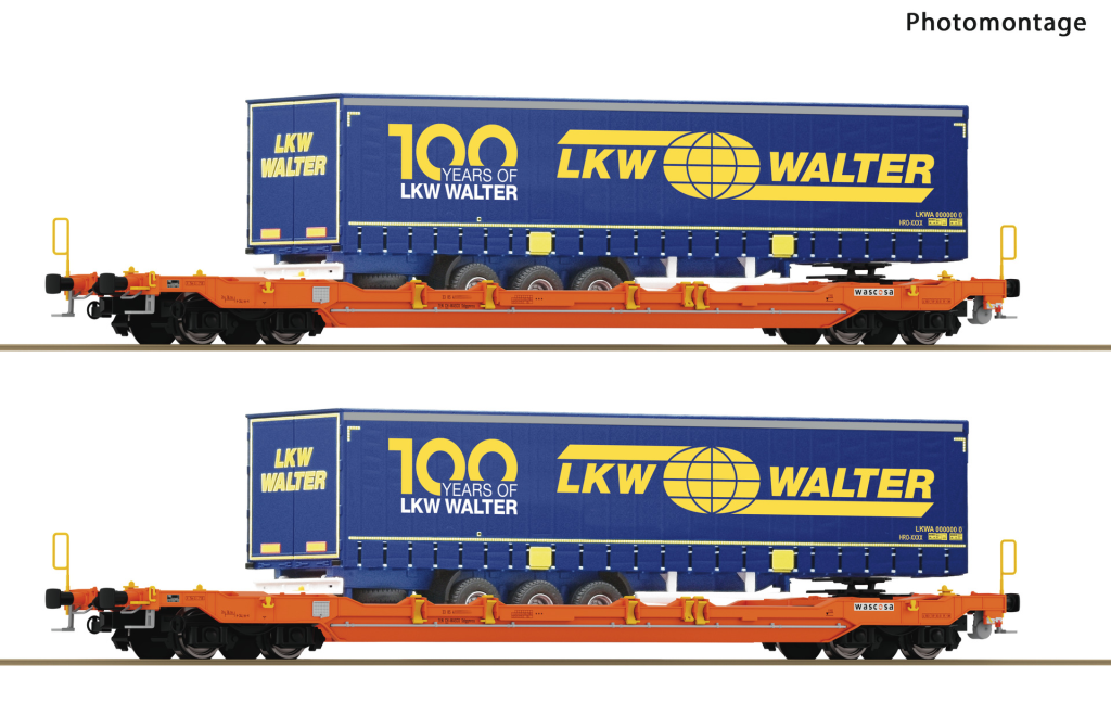 ROCO 6600064 2-tlg. Set: Taschenwagen T5 Spur H0