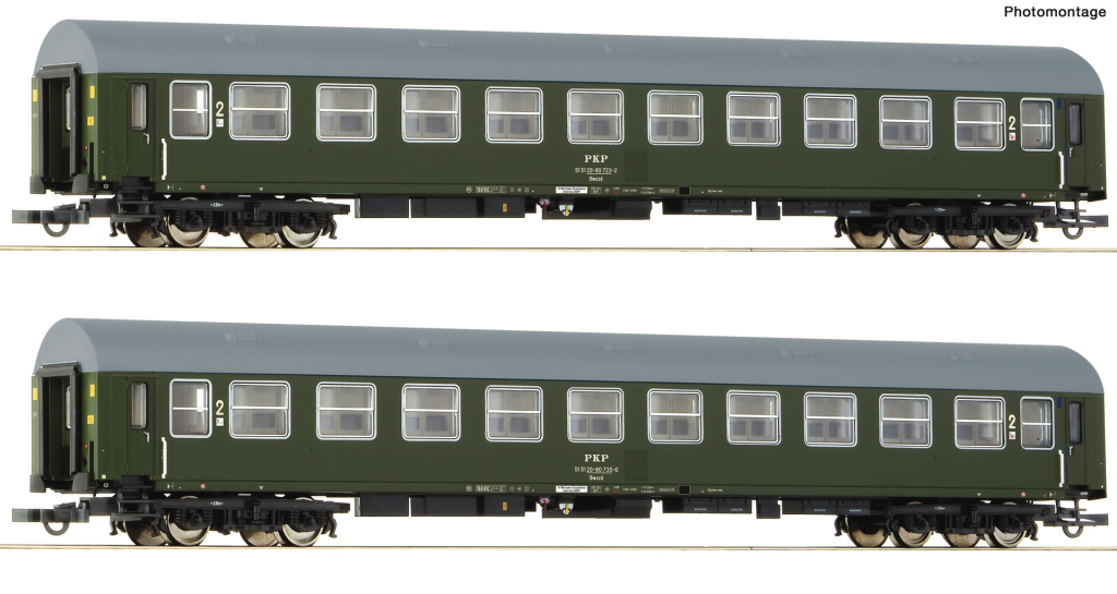 ROCO 6200102 2-tlg. Set: Personenwagen Spur H0