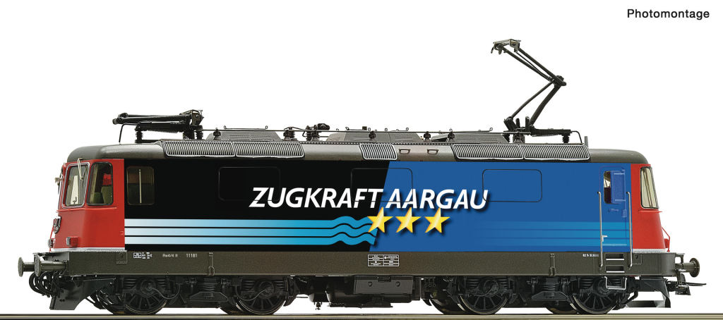 ROCO 7510123 Elektrolokomotive Re 4/4 II 11181 „Zugkraft Aargau“ Spur H0