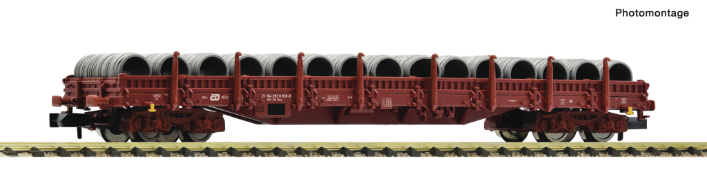 Fleischmann 6660078 Rungenwagen Res CD + Drahtrollen Spur N