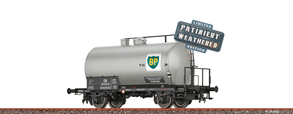 BRAWA 50037 Leichtbaukesselwagen Uerdingen Z [P] "BP" DB, patiniert Spur H0