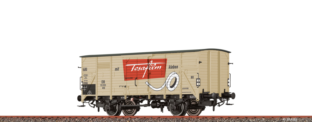 BRAWA 49899 Gedeckter Güterwagen G10 "Tesa" DB Spur H0