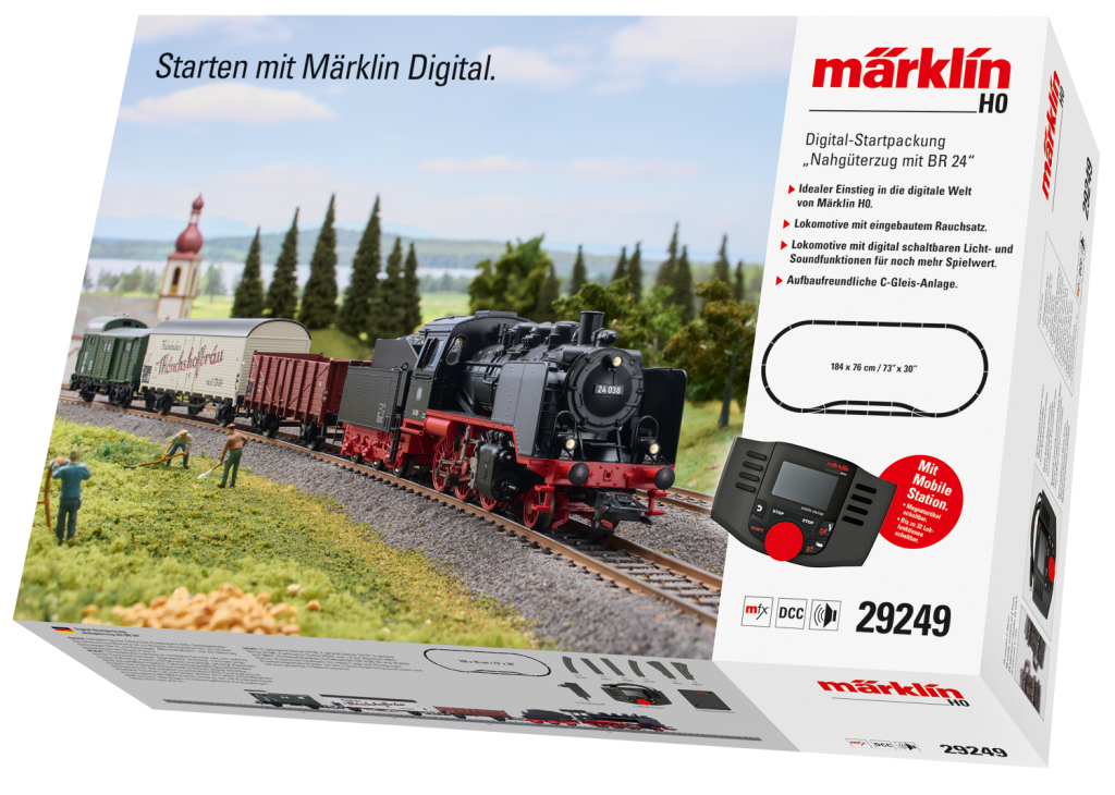 Märklin 029249 Digital-Startpackung Nahgüterzug mit BR 24 Spur H0