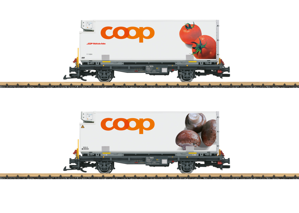 LGB L45888 RhB Containerwagen Set “coop®“ Spur G