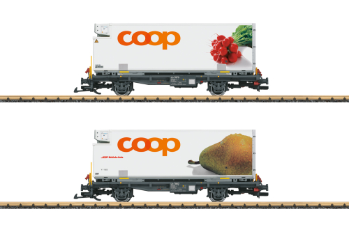 LGB L45889 RhB Containerwagen Set “coop®“ Spur G