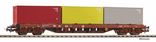 PIKO 24539 Containertragwagen SNCB V, beladen mit 3 Containern  Spur H0