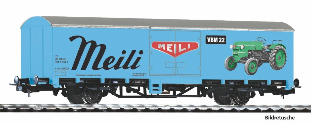 PIKO 27728 Gedeckter Güterwagen "Meili Traktoren" SBB VI Spur H0