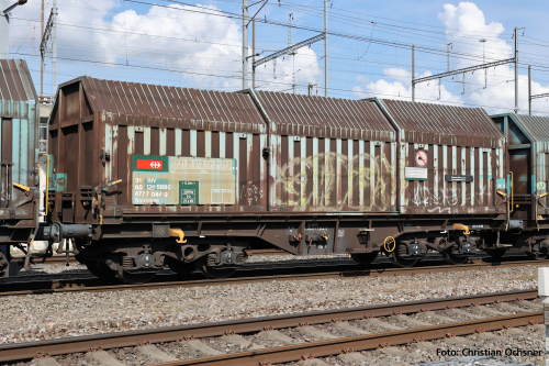 PIKO 28304 2er Set Teleskophaubenwagen CH-SBB C mit Y25-Drehgestellen VI Spur H0