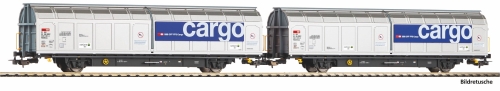 PIKO 28309 2er Set Schiebewandwagen Hbbillnss CH-SBB C/Railcare VI Spur H0