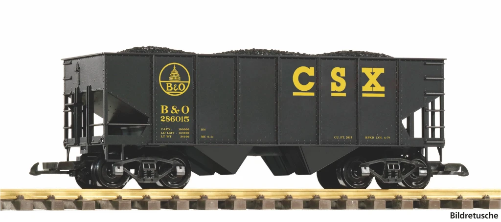 PIKO 38973 Schüttgutwagen CSX-B&O mit Kohleladung Spur G