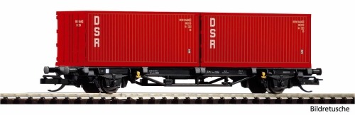 PIKO 47727 Containertragwagen 2X20 DSR DR IV Spur TT