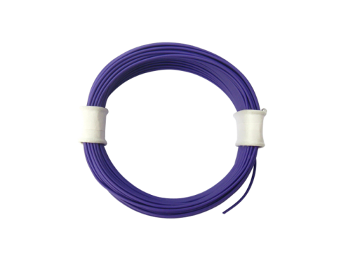 10 Meter Ring Miniaturkabel Litze hochflexibel LIFY 0,04mm² lila / violett