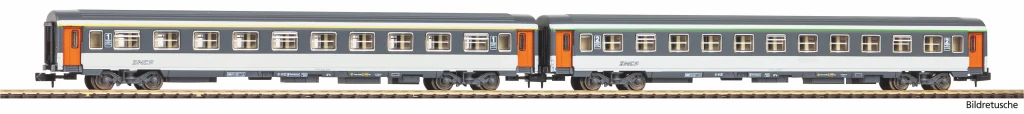 PIKO 94505 2er Set Abteilwagen 1.Kl. + 2.Kl. SNCF IV/V Spur N