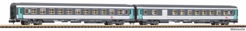 PIKO 94508 2er Set Abteilwagen 2.Kl.+ 2.Kl./Gepäckabteil SNCF VI Spur N