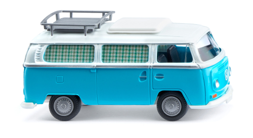 WIKING 031504 VW T2 Campingbus - eisblau/weiß Spur H0