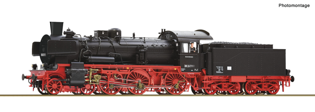 ROCO 71397 Dampflokomotive 38 2833 DR Spur H0