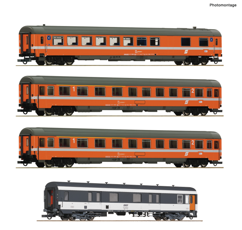 ROCO 6200077 4-teiliges Set 1 Arlberg-Express ÖBB Spur H0