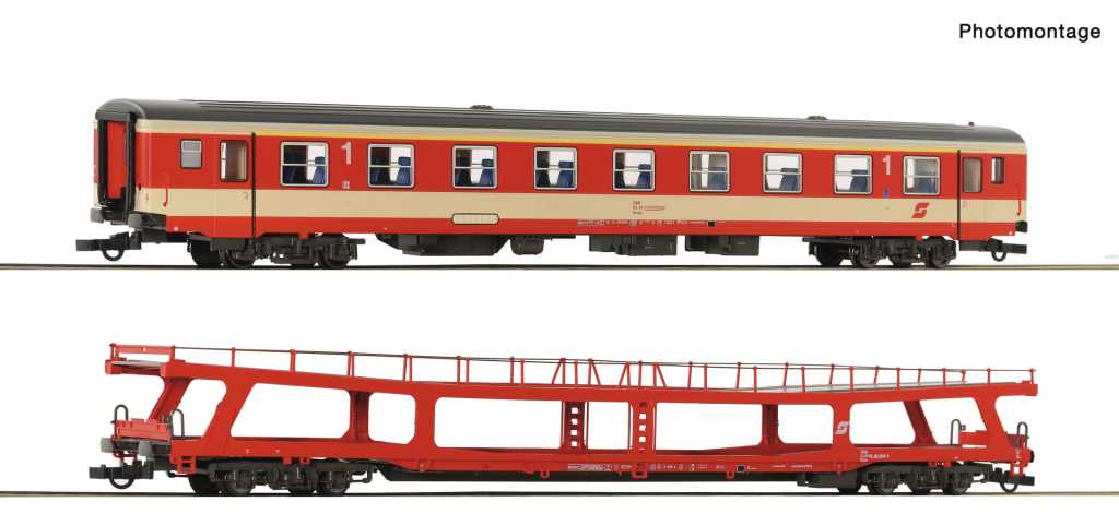 ROCO 6200129 2-teiliges Set 3 Schnellzug D 704 ÖBB Spur H0