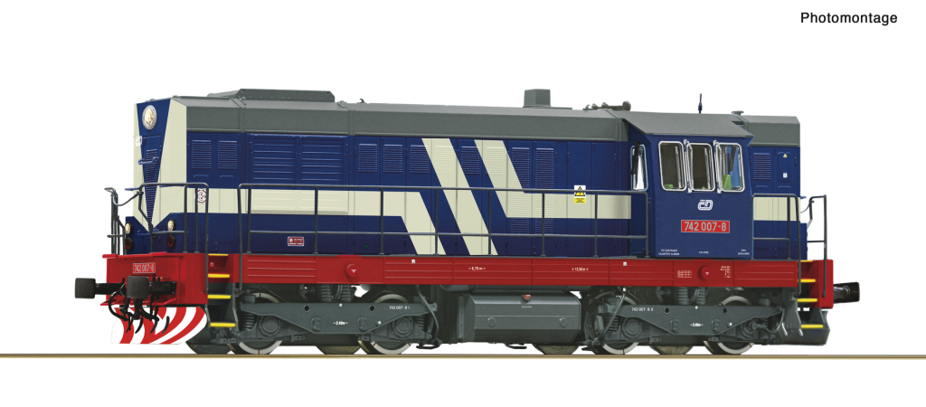 ROCO 7300063 Diesellokomotive 742 007-8 CD Spur H0