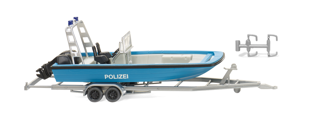 Wiking 009545 Polizei Mehrzweckboot MZB 72 Lehmar Spur H0