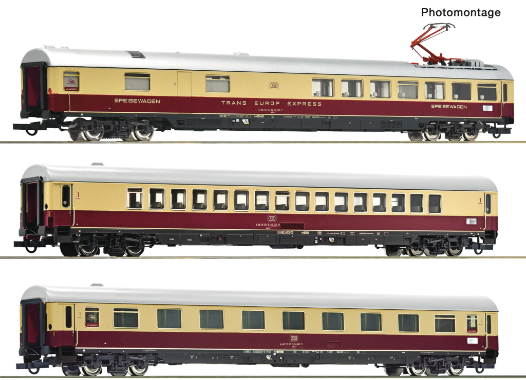 ROCO 6200121 3-teiliges Set 2 Rheingold AKE Spur H0