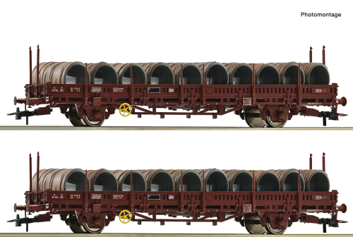 ROCO 6600119 2-teiliges Set SchwenkrungenwagenSNCF Spur H0