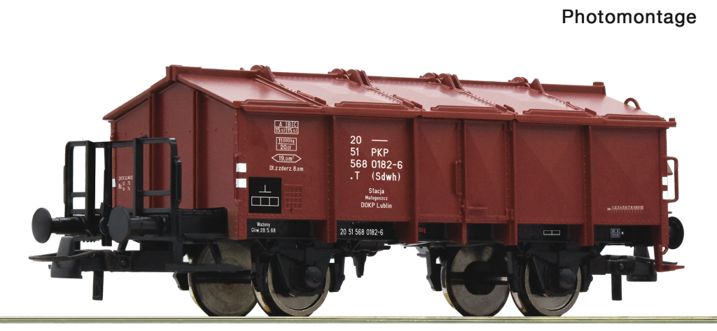 ROCO 6600175 Klappdeckelwagen PKP Spur H0