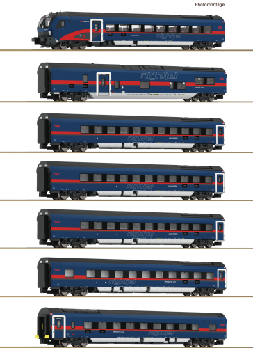 Fleischmann 6260065 7-teiliges Set Nightjet ÖBB Spur N