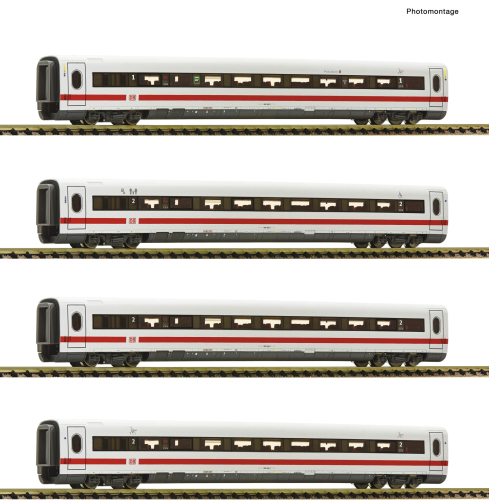 Fleischmann 7760004 4-teiliges Set Ergänzungswagen zum ICE 2 (BR 402) DB AG Spur N