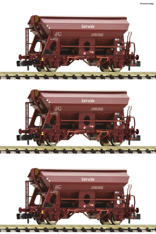 Fleischmann 6660071 3-teiliges Set Schwenkdachwagen DR Spur N