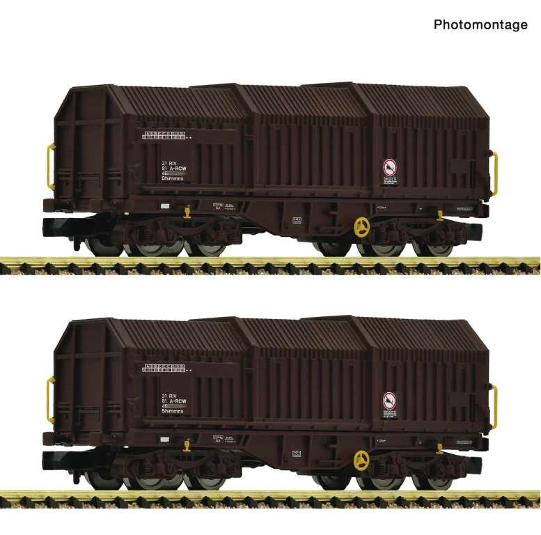 Fleischmann 6660075 2-teiliges Set Teleskophaubenwagen RCW Spur N