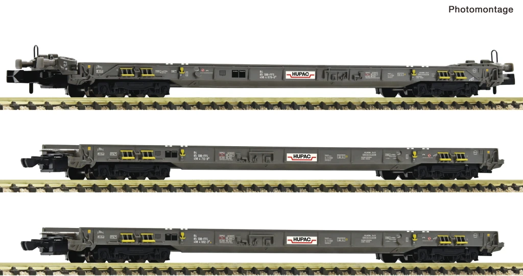 Fleischmann 6660093 3-teiliges Set Rollende Autobahn Hupac Spur N