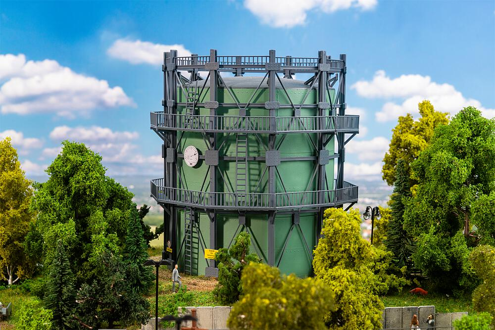 FALLER 130157 Gasometer mit Rohrleitungen Spur H0