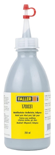 FALLER 170031 Modellbaufarbe Straßenfarbe hellgrau 250ml